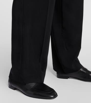 Pleated high-rise wide-leg pants | CO