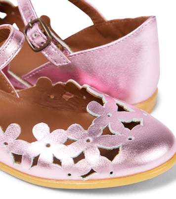 Floral metallic leather sandals | PèPè