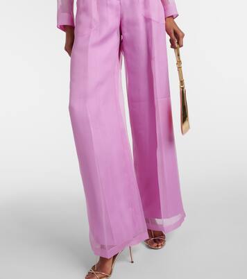 Calibri silk organza wide-leg pants | Max Mara