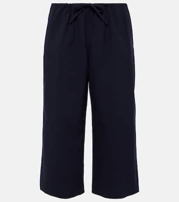 Weite Cropped-Hose Jubin aus Popeline | The Row