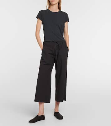 Weite Cropped-Hose Jubin aus Popeline | The Row