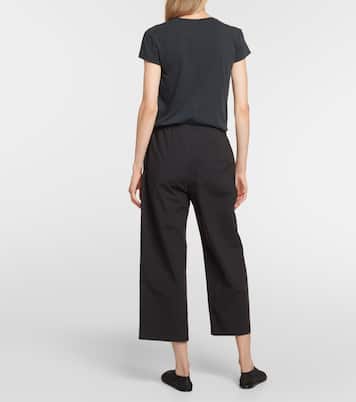 Weite Cropped-Hose Jubin aus Popeline | The Row