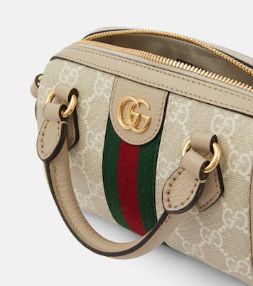 Bolso Ophidia Mini de lona GG con piel | Gucci