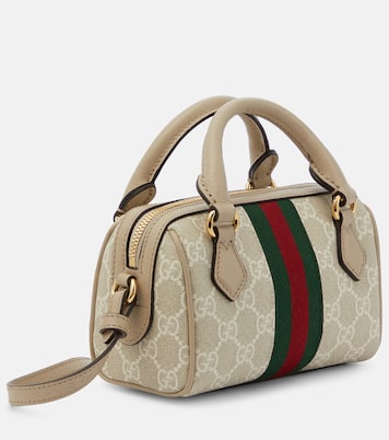 Bolso Ophidia Mini de lona GG con piel | Gucci