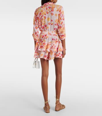 Minifalda floral fruncida | Poupette St Barth