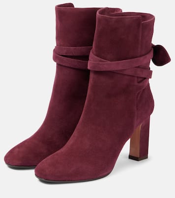 Stivaletti Very Bow Tie 85 in suede | Aquazzura