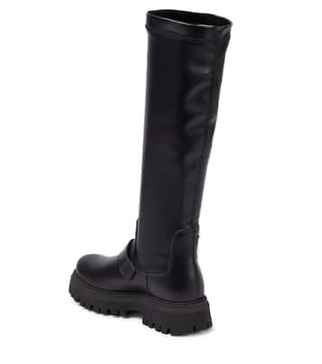 Leather knee-high boots | Monnalisa
