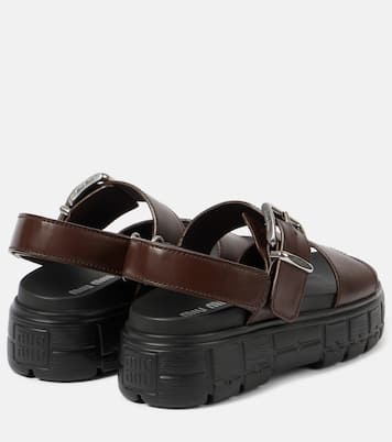 Sandali 50 in pelle con platform | Miu Miu