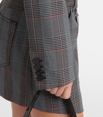 Blazer Jaza de mezcla de lana a cuadros | Acne Studios