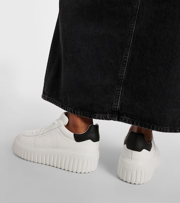 H-Stripes leather platform sneakers | Hogan