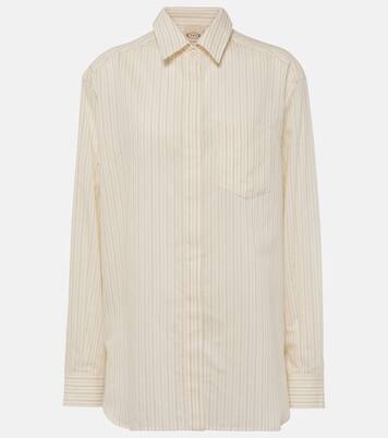 Camicia in cotone e seta a righe | Tod's