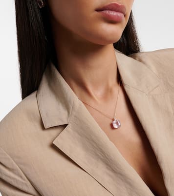 14kt gold necklace with topaz and diamonds | Mateo