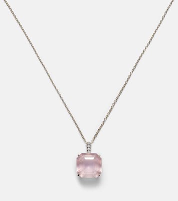 14kt gold necklace with topaz and diamonds | Mateo