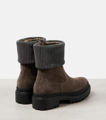 Bottines Chelsea Monili en daim | Brunello Cucinelli