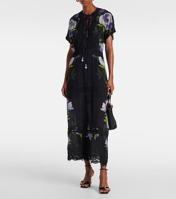 Bedrucktes Maxikleid Soft Garden | Farm Rio