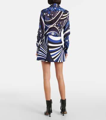 Minifalda Iride de sarga de seda | Pucci
