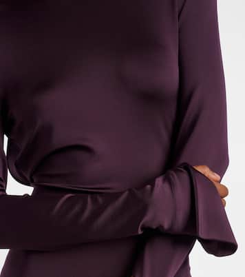Abito lungo in jersey con cut-out | Victoria Beckham