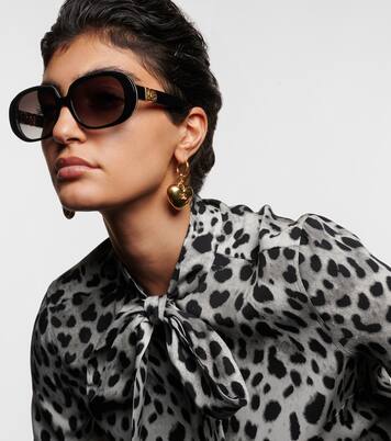 DG Allure leopard-print round sunglasses | Dolce&Gabbana