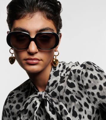 DG Allure leopard-print round sunglasses | Dolce&Gabbana