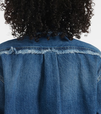Fringed cropped denim overshirt | Alanui