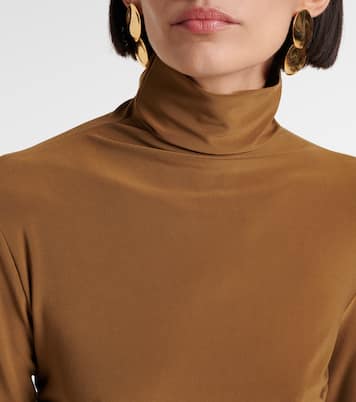Draped asymmetric midi dress | Norma Kamali