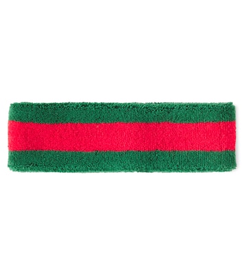 Web Stripe cotton-blend terry headband | Gucci Kids
