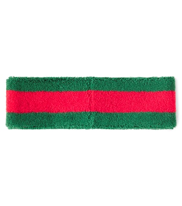 Web Stripe cotton-blend terry headband | Gucci Kids