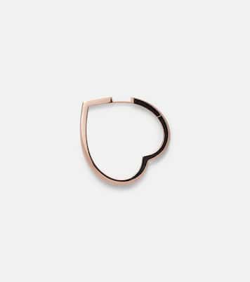 Boucle d'oreille unique Antifer Heart Large en or rose 18 ct et diamants | Repossi