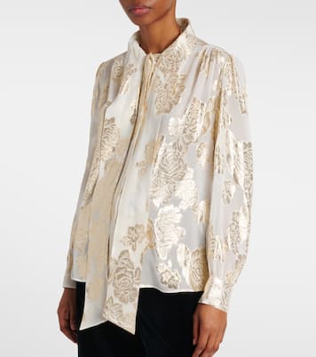 Blusa in fil coupé di misto seta con lamé | Chloé