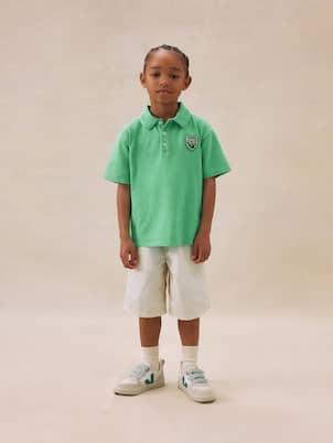 Polo Elian en coton à logo | Bonpoint