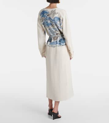 Bedrucktes Midikleid Poppy aus Seide | Altuzarra