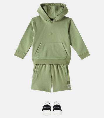 Felpa con cappuccio 4G in misto cotone | Givenchy Kids