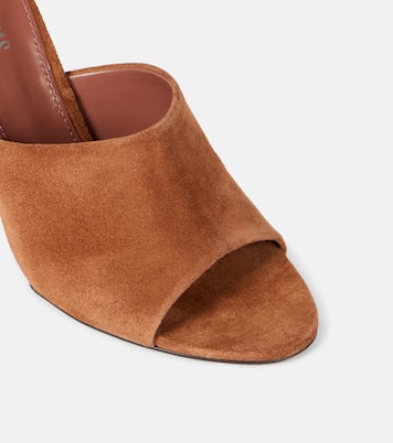 Mules compensées Nina en daim | Paris Texas