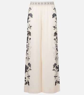 Printed silk palazzo pants | La DoubleJ