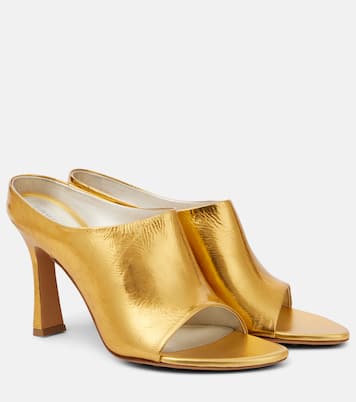Mules Rana in pelle metallizzata | Bottega Veneta