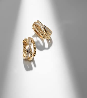 Orecchini a cerchio DY Crossover® in oro18kt   | David Yurman