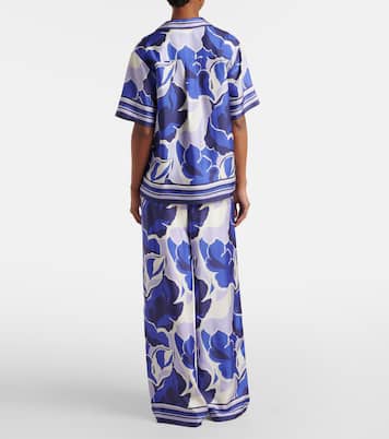 Camicia Paros in seta con stampa | Rebecca Vallance
