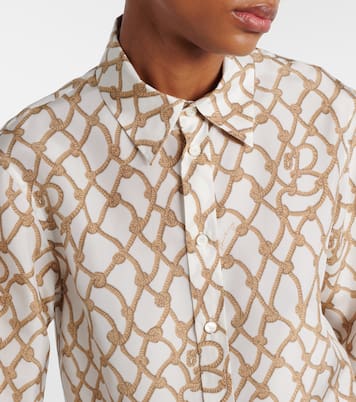 Camicia in seta con stampa | Burberry