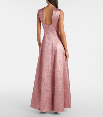 Nodin open-back cloque gown | Emilia Wickstead