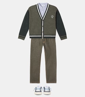 Julian colorblocked wool cardigan | Bonpoint