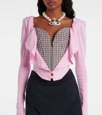 Bea Corset cotton and cashmere cardigan | Vivienne Westwood