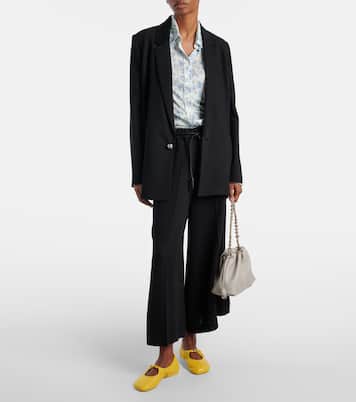 Pantalon ample raccourci en cady | Loewe