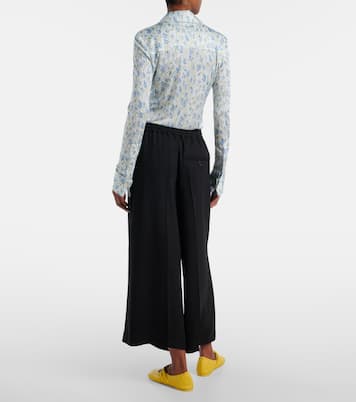 Pantalon ample raccourci en cady | Loewe