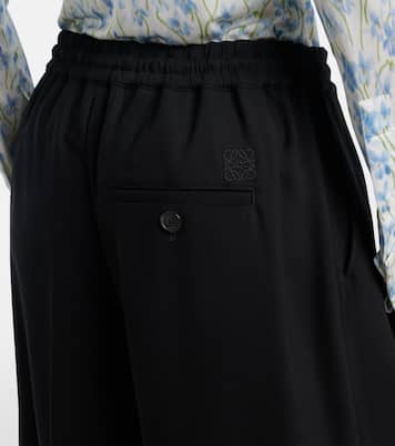 Pantalon ample raccourci en cady | Loewe