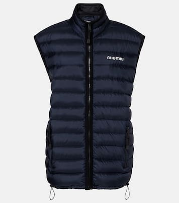 Paneled down vest | Miu Miu