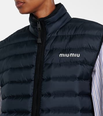 Paneled down vest | Miu Miu