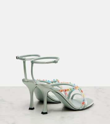 Blanche 90 floral satin sandals | Jimmy Choo