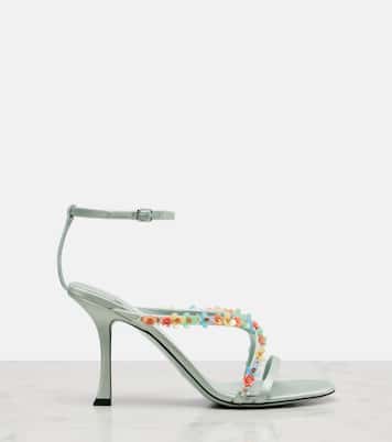 Blanche 90 floral satin sandals | Jimmy Choo