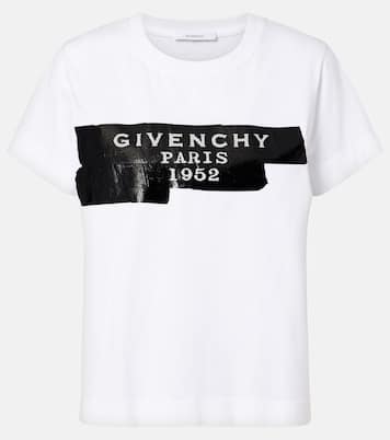 Distressed printed cotton jersey T-shirt | Givenchy