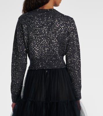 Embellished cropped alpaca-blend cardigan | Erdem